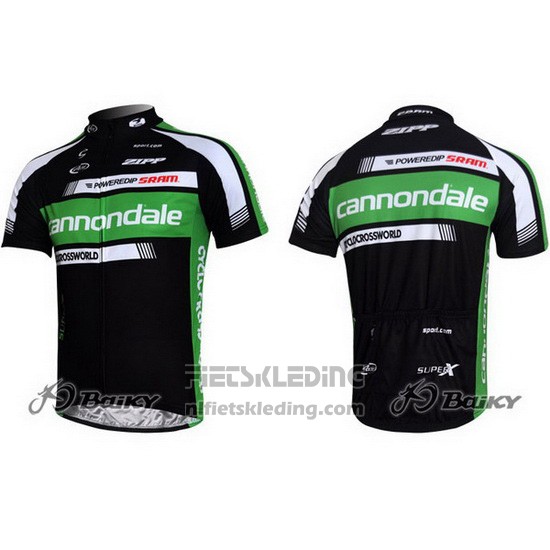 2011 Fietskleding Cannondale Zwart en Groen Korte Mouwen en Koersbroek